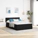 Cadre de lit ottoman avec matelas noir 140x190 cm velours - Photo n°4