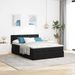 Cadre de lit ottoman avec matelas noir 140x190 cm velours - Photo n°4