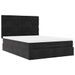 Cadre de lit ottoman avec matelas noir 140x190 cm velours - Photo n°4