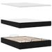 Cadre de lit ottoman avec matelas noir 140x190 cm velours - Photo n°10