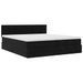 Cadre de lit ottoman avec matelas noir 160x200 cm velours - Photo n°2