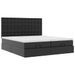 Cadre de lit ottoman avec matelas noir 180x200 cm similicuir - Photo n°4