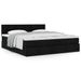 Cadre de lit ottoman avec matelas noir 180x200 cm tissu - Photo n°1