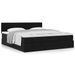 Cadre de lit ottoman avec matelas noir 180x200 cm velours - Photo n°1