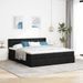 Cadre de lit ottoman avec matelas noir 180x200cm tissu - Photo n°4