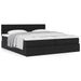 Cadre de lit ottoman avec matelas noir 200x200 cm similicuir - Photo n°1