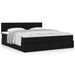 Cadre de lit ottoman avec matelas noir 200x200 cm tissu - Photo n°1