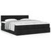 Cadre de lit ottoman avec matelas noir 200x200cm tissu - Photo n°1