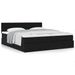 Cadre de lit ottoman avec matelas noir 200x200cm velours - Photo n°1