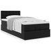 Cadre de lit ottoman avec matelas noir 80x200 cm similicuir - Photo n°2