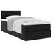 Cadre de lit ottoman avec matelas noir 80x200 cm similicuir - Photo n°3