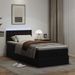 Cadre de lit ottoman avec matelas noir 80x200 cm similicuir - Photo n°1