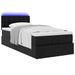 Cadre de lit ottoman avec matelas noir 80x200 cm similicuir - Photo n°4