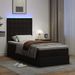 Cadre de lit ottoman avec matelas noir 80x200 cm similicuir - Photo n°1