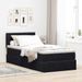 Cadre de lit ottoman avec matelas noir 80x200 cm velours - Photo n°4