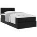 Cadre de lit ottoman avec matelas noir 90x190 cm similicuir - Photo n°3