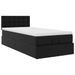 Cadre de lit ottoman avec matelas noir 90x190 cm similicuir - Photo n°4