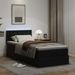 Cadre de lit ottoman avec matelas noir 90x190 cm similicuir - Photo n°1