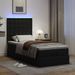 Cadre de lit ottoman avec matelas noir 90x190 cm similicuir - Photo n°1