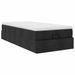 Cadre de lit ottoman avec matelas noir 90x190 cm tissu - Photo n°2