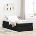 Cadre de lit ottoman avec matelas noir 90x190 cm tissu - Photo n°3