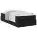 Cadre de lit ottoman avec matelas noir 90x190 cm velours - Photo n°1