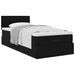 Cadre de lit ottoman avec matelas noir 90x190 cm velours - Photo n°4