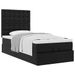 Cadre de lit ottoman avec matelas noir 90x200 cm similicuir - Photo n°1