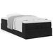 Cadre de lit ottoman avec matelas noir 90x200 cm velours - Photo n°1