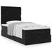 Cadre de lit ottoman avec matelas noir 90x200 cm velours - Photo n°1