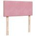 Cadre de lit ottoman avec matelas rose 100x200 cm velours - Photo n°7