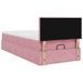 Cadre de lit ottoman avec matelas rose 100x200 cm velours - Photo n°9