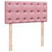 Cadre de lit ottoman avec matelas rose 100x200 cm velours - Photo n°7