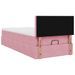 Cadre de lit ottoman avec matelas rose 100x200 cm velours - Photo n°9