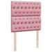 Cadre de lit ottoman avec matelas rose 100x200 cm velours - Photo n°10