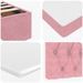 Cadre de lit ottoman avec matelas rose 100x200 cm velours - Photo n°12