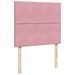 Cadre de lit ottoman avec matelas rose 120x190 cm velours - Photo n°10