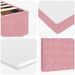 Cadre de lit ottoman avec matelas rose 120x190 cm velours - Photo n°11