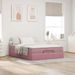 Cadre de lit ottoman avec matelas rose 140x190 cm velours - Photo n°3