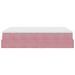 Cadre de lit ottoman avec matelas rose 140x190 cm velours - Photo n°7