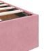 Cadre de lit ottoman avec matelas rose 140x190 cm velours - Photo n°10