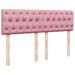 Cadre de lit ottoman avec matelas rose 140x190 cm velours - Photo n°7