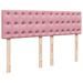 Cadre de lit ottoman avec matelas rose 140x190 cm velours - Photo n°7