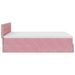 Cadre de lit ottoman avec matelas rose 140x190 cm velours - Photo n°8