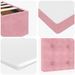 Cadre de lit ottoman avec matelas rose 140x190 cm velours - Photo n°11