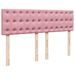 Cadre de lit ottoman avec matelas rose 140x190 cm velours - Photo n°8