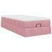 Cadre de lit ottoman avec matelas rose 80x200 cm velours - Photo n°8