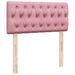 Cadre de lit ottoman avec matelas rose 80x200 cm velours - Photo n°7