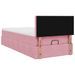 Cadre de lit ottoman avec matelas rose 80x200 cm velours - Photo n°9