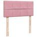 Cadre de lit ottoman avec matelas rose 80x200 cm velours - Photo n°8